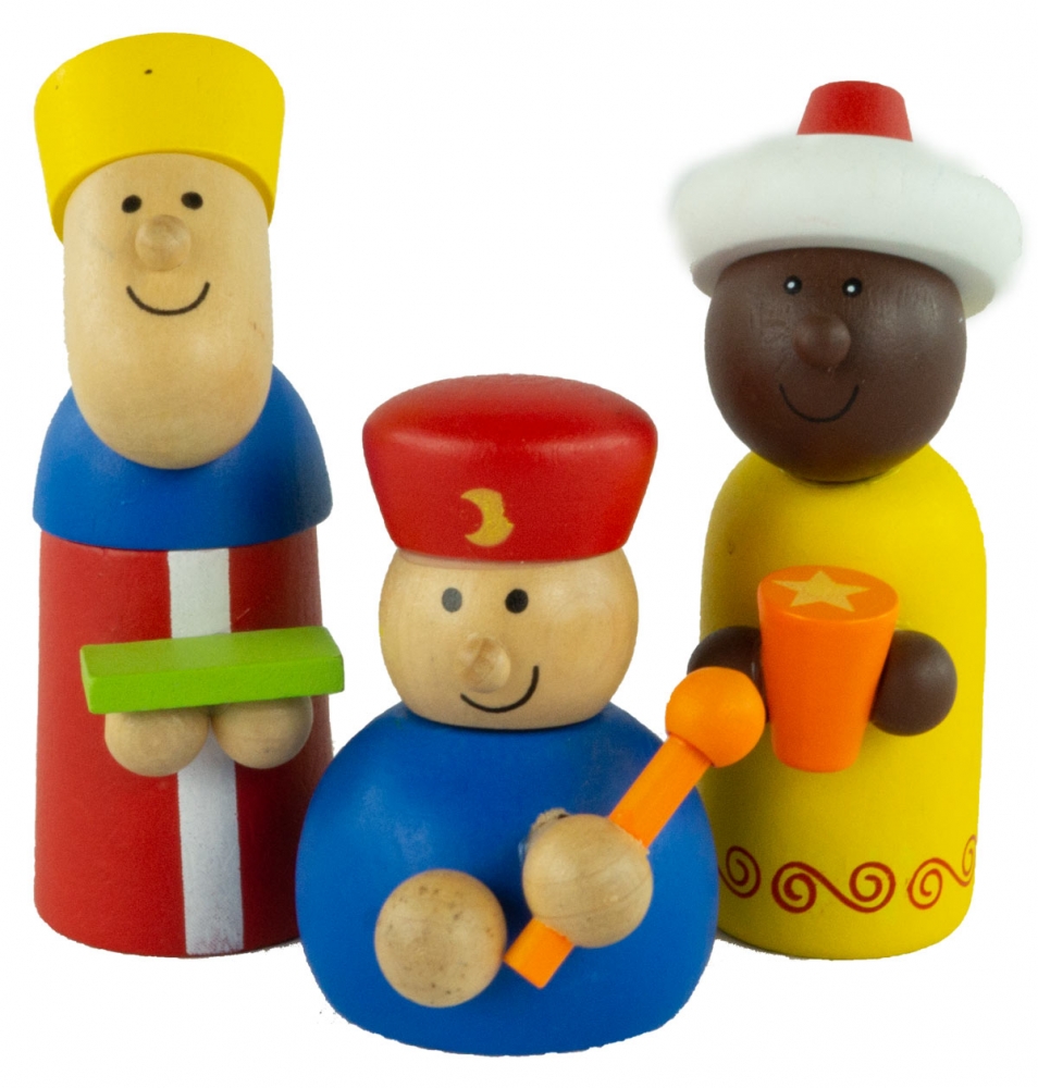 Kindgerechte Weihnachtskrippe aus Holz 16-tlg. K 550